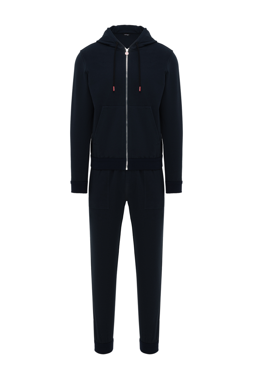 Kiton man men's sports suit blue with logo 185712 - photo 1