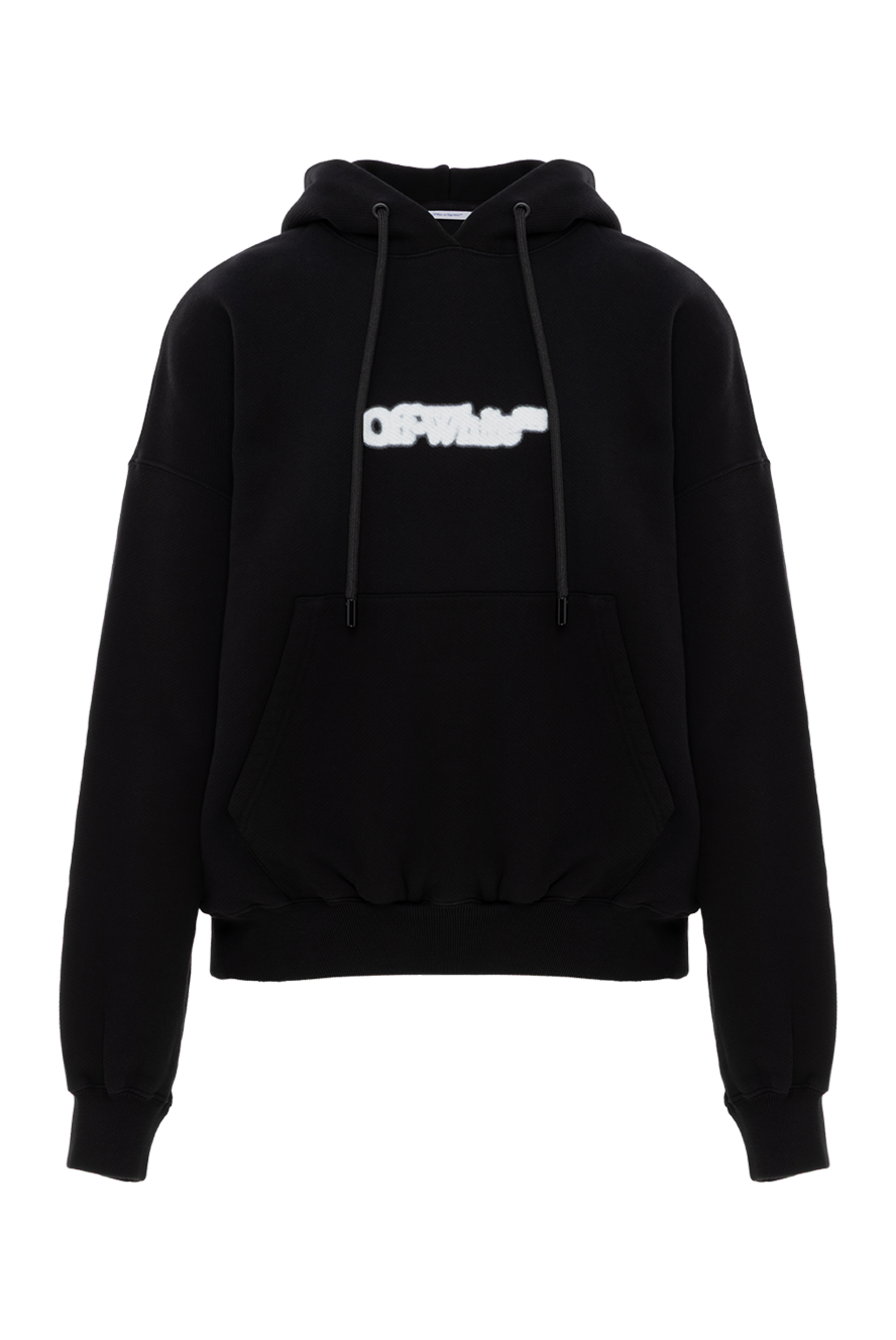 Off-White худи из хлопка черного цвета с объемной белой надписью на груди 187243 - фото 1
