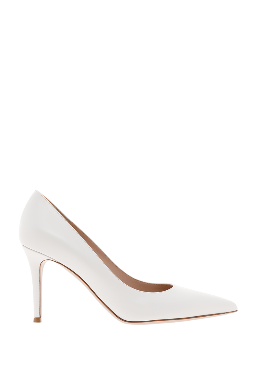 Шкіряні туфлі на підборах Gianvito 85 білі