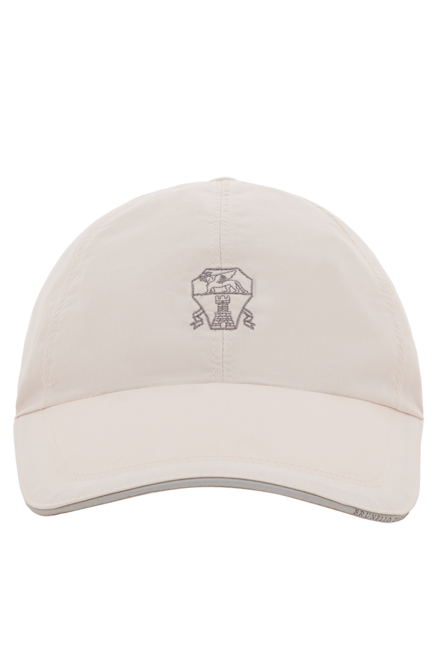 Brunello Cucinelli baseball cap with embroidered logo white men's 188844 - photo 1