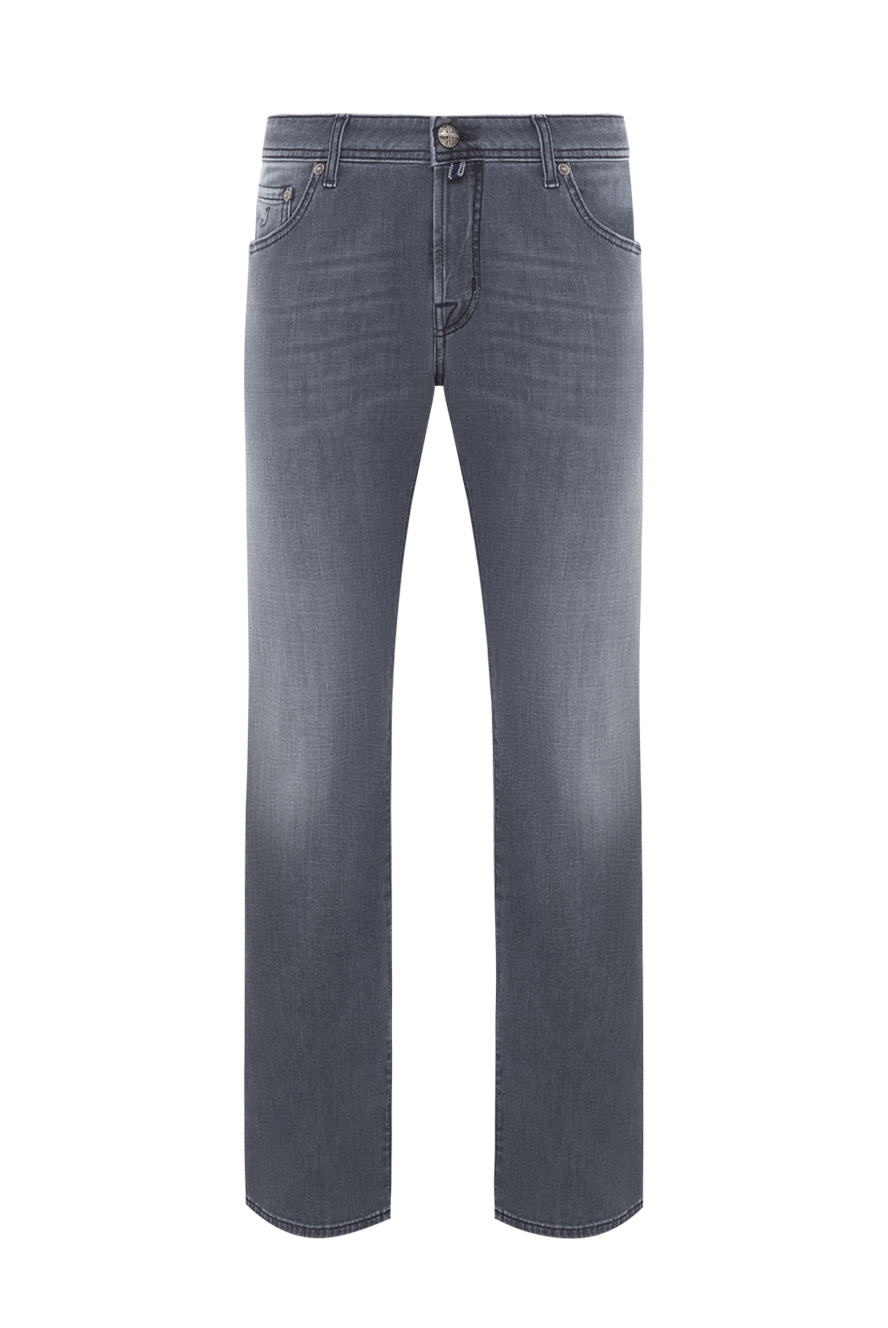 Jacob Cohen men's grey stretch cotton distressed jeans 189046 - photo 1