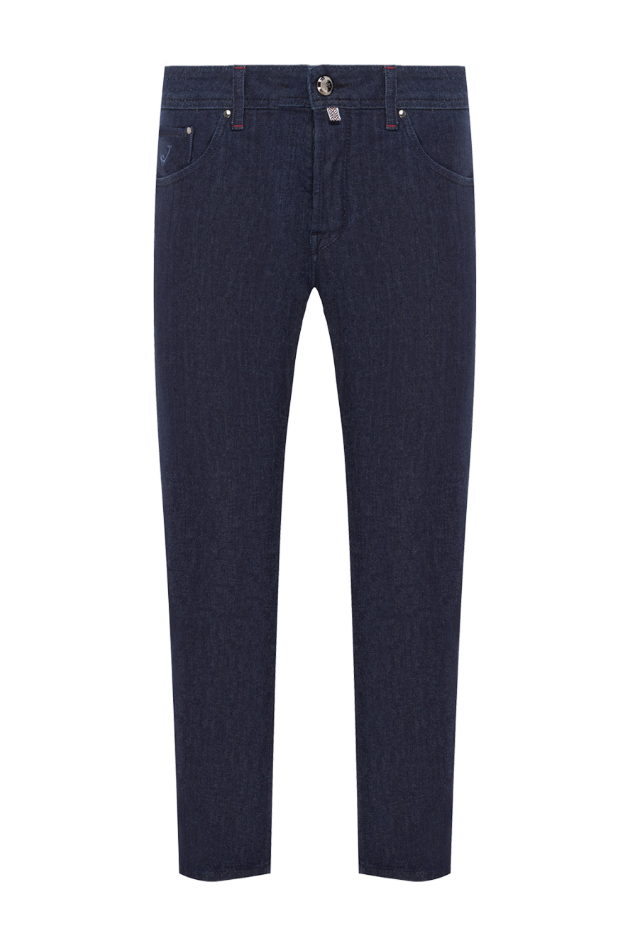 Jacob Cohen dark blue men's straight jeans with five pockets 189066 - photo 1