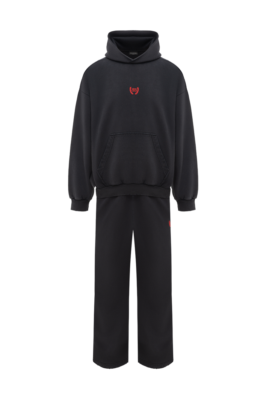 Balenciaga спортивный костюм худи laurel classic с брюками серый мужской 189286 - фото 1