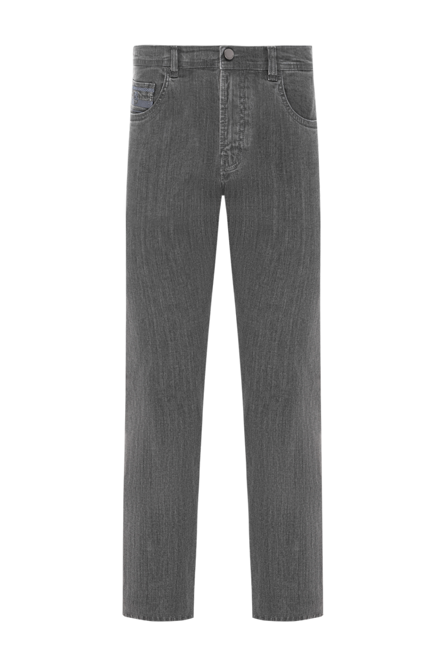 Scissor Scriptor джинсы серые прямого кроя из мягкого хлопкового денима 189905 - фото 1