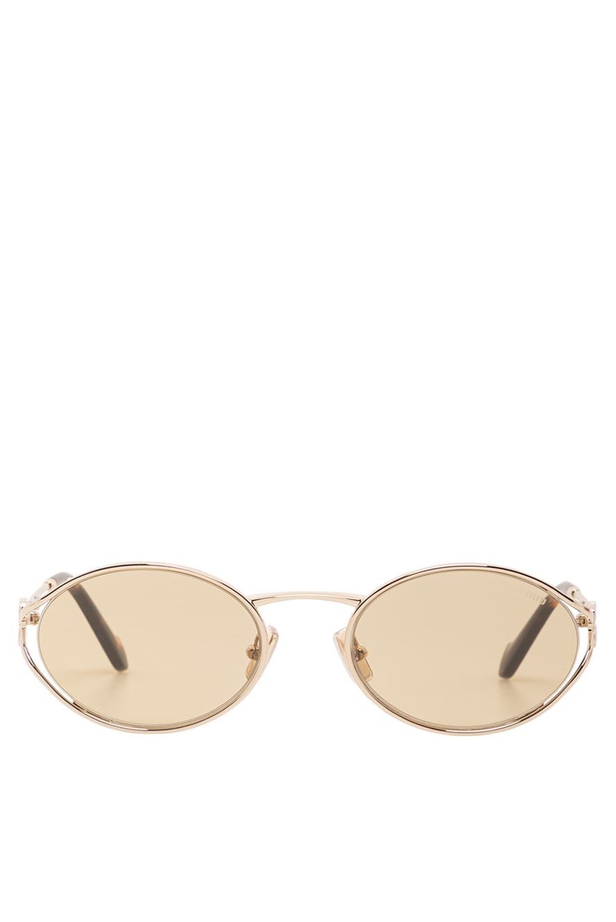 Miu Miu sunglasses with gold frames and light brown lenses 191671 - photo 1