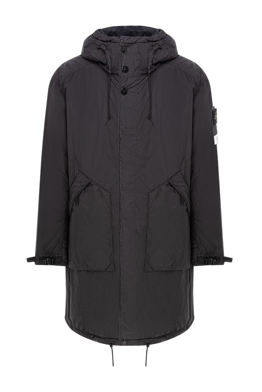 Stone Island мужская куртка-парка из нейлона с капюшоном и фирменным патчем 191872 - фото 1