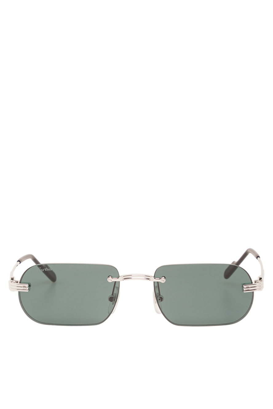 Cartier rimless sunglasses with gold frames and green lenses 192316 - photo 1