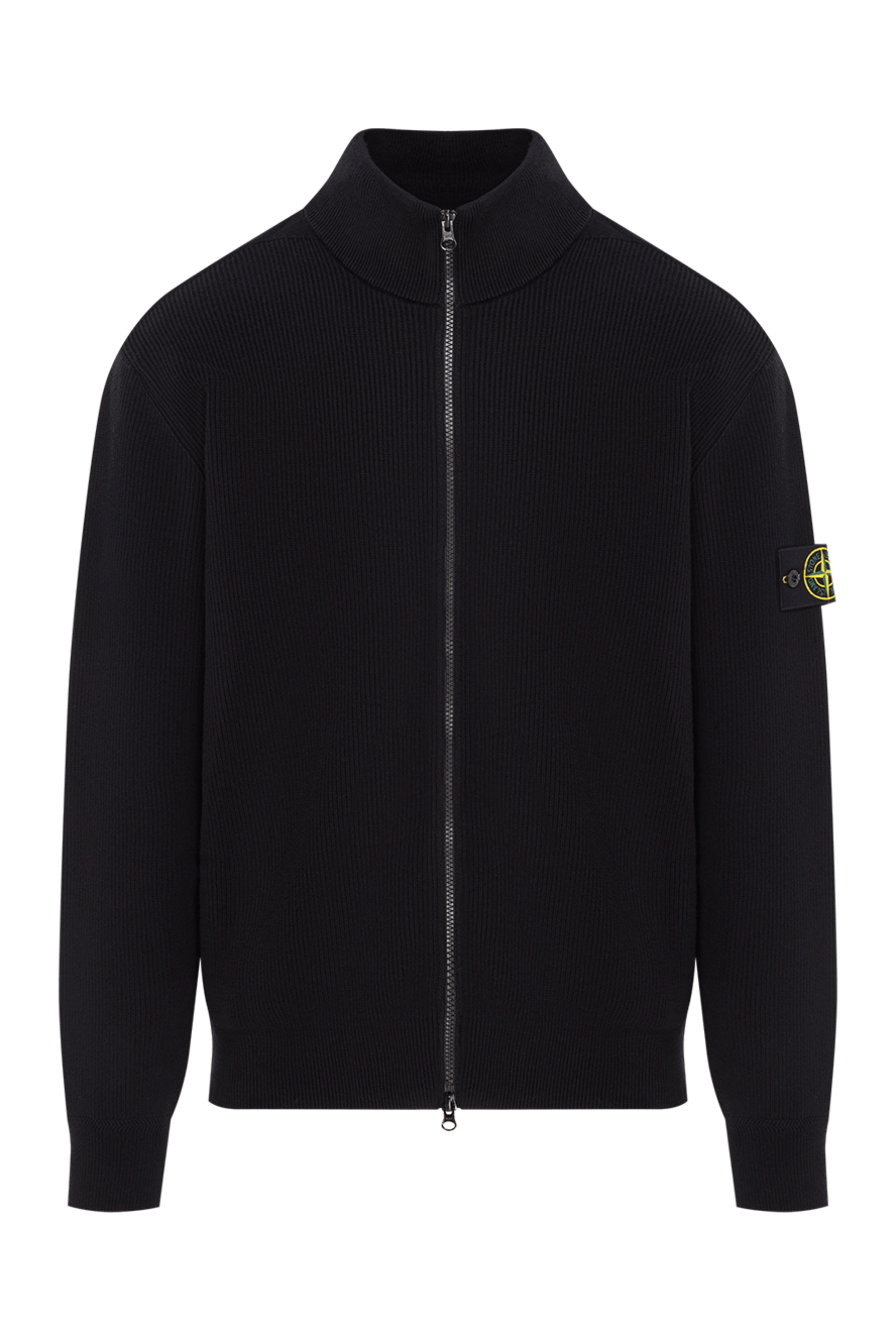 Stone Island кардиган на молнии из мягкого ребристого органического хлопка 192928 - фото 1