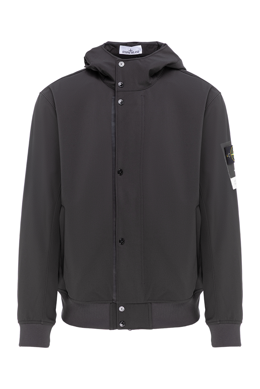 Stone Island куртка з капюшоном із тришарового матеріалу з водостійкістю чорна 194051 - фото 1