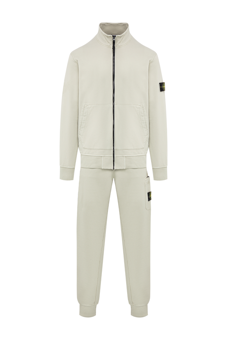 Stone Island комфортный хлопковый костюм с культовым патчем компаса 197768 - фото 1