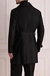 Black wool coat for men Gucci - English turn-down collar. two pockets. Lining: 100% cupra. buttons. 100% wool. Country of manufacture: Italy. Care: specialized cleaning - photo 4