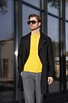 Gucci Black wool coat for men - English turn-down collar. two pockets. Lining: 100% cupra. buttons. 100% wool. Country of manufacture: Italy. Care: specialized cleaning - photo 7