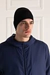 Gray-black wool beanie for men Dolce & Gabbana - 100% wool. Country of manufacture: Italy. Care: specialized cleaning - photo 2