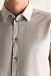 Dolce & Gabbana Мужская голубая хлопковая рубашка - узор полоска. 100% хлопок. пуговицы. Страна производитель: Италия. Уход: специализированная чистка - фото 5