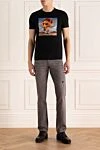 Men's gray cotton jeans Dolce & Gabbana - holes, scuffed effect. 100% cotton. zipper, button. three front pockets, two back pockets. Country of manufacture: Italy. Care: specialized cleaning - photo 2