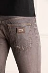Dolce & Gabbana Men's gray cotton jeans - holes, scuffed effect. 100% cotton. zipper, button. three front pockets, two back pockets. Country of manufacture: Italy. Care: specialized cleaning - photo 5