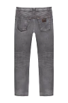 Men's gray cotton jeans Dolce & Gabbana - holes, scuffed effect. 100% cotton. zipper, button. three front pockets, two back pockets. Country of manufacture: Italy. Care: specialized cleaning - photo 6