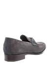 Gray suede loafers for men Max Verre - Decor: buckle. Additionally: heel height 1.5 cm. Composition: 100% suede. Sole: leather. Country of manufacture: Italy. Care: specialized cleaning - photo 4