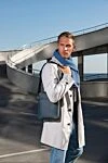 Пальто з поліестеру біле чоловіче Canali - 100% поліестер. Гудзики. Дві прорізні кишені, дві внутрішні кишені. Країна виробник: Італія. Догляд: спеціалізоване чищення - фото 8