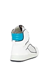 White suede sneakers for men Serafini - contrasting finish. 100% suede. Closure: lace. Sole height: 2 cm. Country of manufacture: Italy. Care: specialized cleaning - photo 4