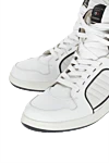 Serafini White suede sneakers for men - contrasting finish. 100% suede. Closure: lace. Sole height: 2 cm. Country of manufacture: Italy. Care: specialized cleaning - photo 5