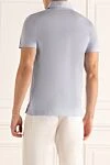 Blue cotton polo for men Brioni - 100% cotton. Buttons. Country of manufacture: Italy. Care: specialized cleaning - photo 4