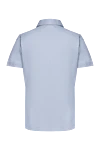 Blue cotton polo for men Brioni - 100% cotton. Buttons. Country of manufacture: Italy. Care: specialized cleaning - photo 6