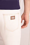 Dolce & Gabbana Beige cotton jeans for men - 100% cotton. Closure: button, zipper. Three side pockets, two back pockets. Country of manufacture: Italy. Care: specialized cleaning - photo 5