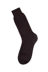 Men's brown wool and nylon socks Bresciani - logo print. 80% wool, 20% nylon. Country of manufacture: Italy. Care: specialized cleaning - photo 2