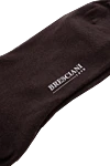 Bresciani Men's brown wool and nylon socks - logo print. 80% wool, 20% nylon. Country of manufacture: Italy. Care: specialized cleaning - photo 3
