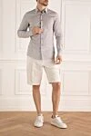 Men's blue cotton striped shirt Gucci - stripe pattern. 100% cotton. Closure: buttons. Country of manufacture: Italy. Care: specialized cleaning - photo 2