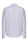 Men's blue cotton striped shirt Gucci - stripe pattern. 100% cotton. Closure: buttons. Country of manufacture: Italy. Care: specialized cleaning - photo 6