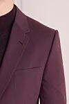 Gucci Пиджак из хлопка и эластана фиолетовый мужской - шлица. 96% хлопок, 4% эластан. три пуговицы. четыре внутренних, три боковых,. 100% шелк. Страна производитель: Италия. Уход: специализированная чистка - фото 5