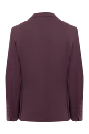 Пиджак из хлопка и эластана фиолетовый мужской Gucci - шлица. 96% хлопок, 4% эластан. три пуговицы. четыре внутренних, три боковых,. 100% шелк. Страна производитель: Италия. Уход: специализированная чистка - фото 6