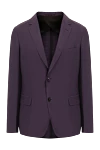 Gucci Purple cotton and silk jacket for men - slot. 85% cotton, 15% silk. two buttons. three internal, two side,. chest pocket. Country of manufacture: Italy. Care: specialized cleaning - photo 1