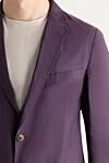 Gucci Purple cotton and silk jacket for men - slot. 85% cotton, 15% silk. two buttons. three internal, two side,. chest pocket. Country of manufacture: Italy. Care: specialized cleaning - photo 5