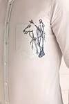 Сорочка из хлопка голубая мужская Gucci - рисунок на кармане. нагрудный карман. 100% хлопок. пуговицы. Страна производитель: Италия. Уход: специализированная чистка - фото 6
