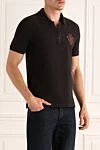 Gucci Cotton polo brown for men - Brand logo embroidery. 100% cotton. Buttons. Country of manufacture: Italy. Care: specialized cleaning - photo 3
