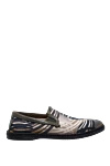 Dolce & Gabbana Espadrilles cotton and leather gray for men - floral print. platform height 0.5 cm, leather interior. 65% cotton, 35% leather. polyurethane. Insole: leather. Country of manufacture: Italy. Care: specialized cleaning - photo 1