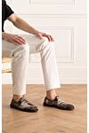 Espadrilles cotton and leather gray for men Dolce & Gabbana - floral print. platform height 0.5 cm, leather interior. 65% cotton, 35% leather. polyurethane. Insole: leather. Country of manufacture: Italy. Care: specialized cleaning - photo 2