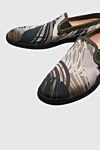 Dolce & Gabbana Espadrilles cotton and leather gray for men - floral print. platform height 0.5 cm, leather interior. 65% cotton, 35% leather. polyurethane. Insole: leather. Country of manufacture: Italy. Care: specialized cleaning - photo 5