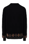 Black wool jumper for men Dolce & Gabbana - Diamond pattern. 100% wool. Country of manufacture: Italy. Care: specialized cleaning - photo 6