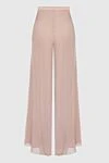 Ermanno Scervino Women's wide silk pants beige - silk. elastic belt. Country of manufacture: Italy. Care: specialized cleaning - photo 5