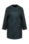 Dolce & Gabbana Women's blue wool coat - oblique zipper, abstract pattern. 100% wool. Closure: zipper. two side pockets. Country of manufacture: Italy. Care: specialized cleaning - photo 1