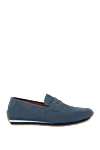 Andrea Ventura Blue suede drivers for men - contrast sole. 100% suede. Sole Height: Heel Height 2cm. Country of manufacture: Italy. Care: specialized cleaning - photo 1