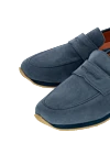 Andrea Ventura Blue suede drivers for men - contrast sole. 100% suede. Sole Height: Heel Height 2cm. Country of manufacture: Italy. Care: specialized cleaning - photo 5