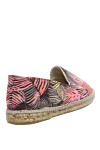 Espadrilles purple for men Manebi - rose and palm tree pattern, wicker platform. leather interior, top height 8 cm. fabric. Insole: leather. Country of manufacture: Italy. Care: specialized cleaning - photo 4