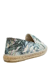 Espadrilles gray for men Manebi - wicker platform. leather interior, top height 8 cm. fabric. Insole: leather. Country of manufacture: Italy. Care: specialized cleaning - photo 4