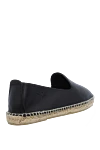 Espadrilles leather black for men Manebi - edging from a wicker platform. leather interior, top height 8 cm. 100% leather. Insole: leather. Country of manufacture: Italy. Care: specialized cleaning - photo 4