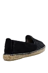 Black pony leather espadrilles for men Manebi - edging from a wicker platform. leather interior, top height 8 cm. 100% pony skin. Insole: leather. Country of manufacture: Italy. Care: specialized cleaning - photo 4